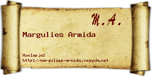 Margulies Armida névjegykártya